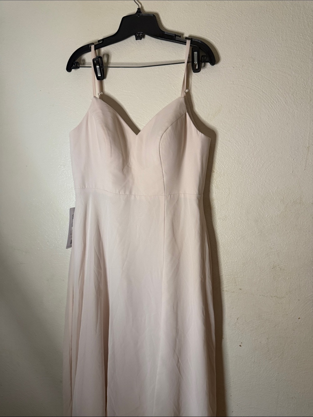 Azazie  t Strap A-Line Dress in Light Blush
